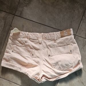 We The Free Light Pink Jean Shorts, FREE people, Light Orangish